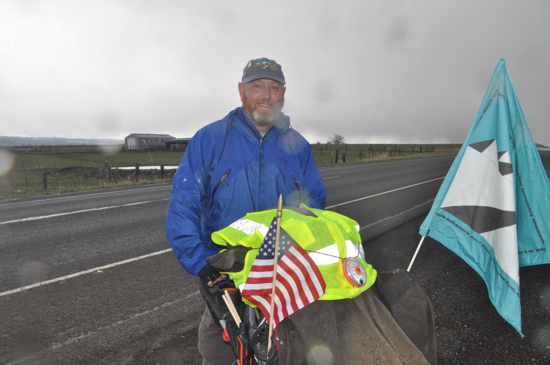 Veteran on cross-country walk to promote mental health awareness